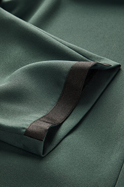 OIL GREEN STRAIGHT CUT TROUSERS 8