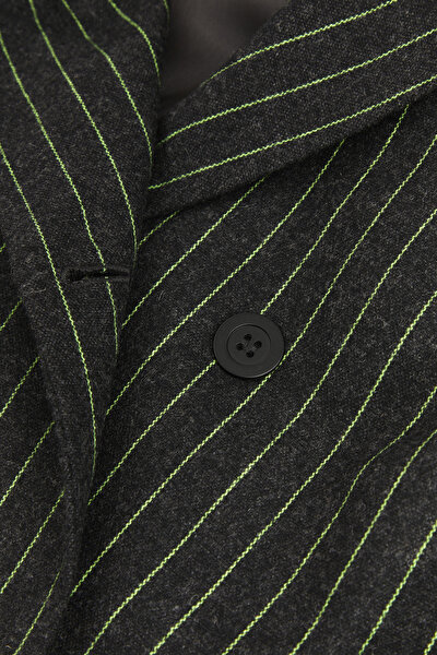 GREEN SURPLICE NECKLINE (CROSS-OVER NECKLINE) JACKET 3