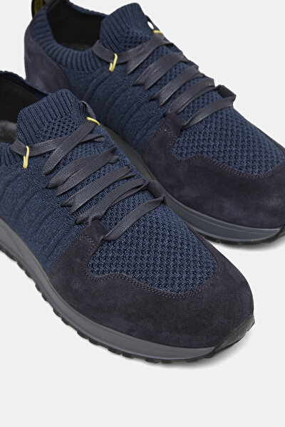 GREY LEATHER/WOOL SHOE 4