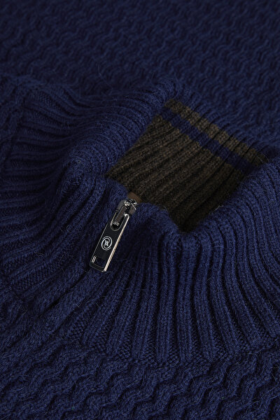 NAVY BLUE TRICOT CARDIGAN 3
