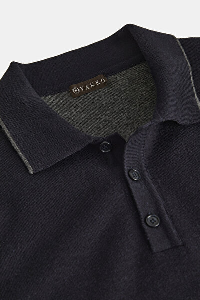 LACİVERT POLO YAKA TRİKO 3