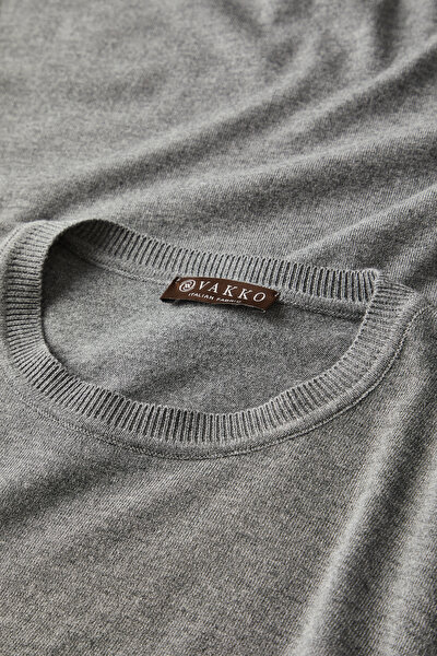 GREY BASIC / ROUND NECKLINE TRICOT JERSEY 3