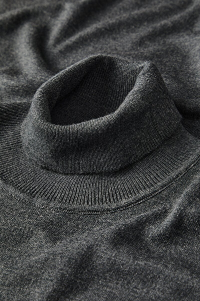 DARK GREY TURTLENECK TRICOT JERSEY 3