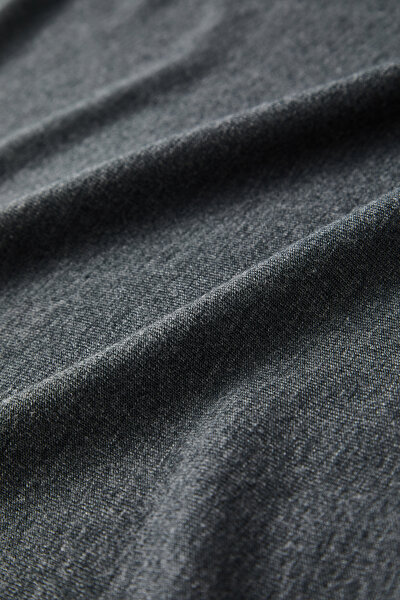 DARK GREY BASIC / ROUND NECKLINE TRICOT JERSEY 4