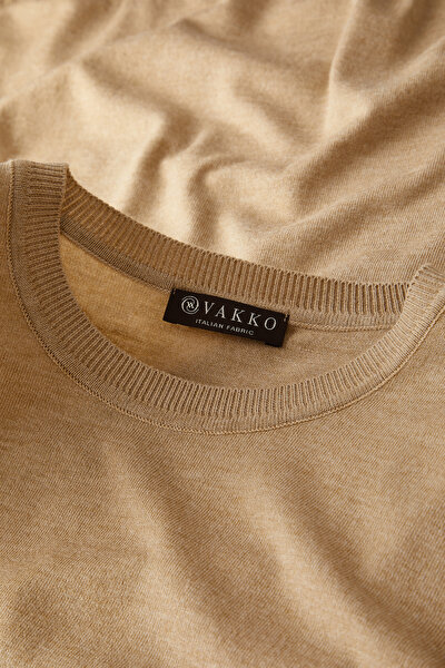 CAMEL BASIC / ROUND NECKLINE TRICOT JERSEY 3