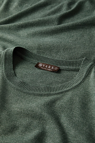 GREEN BASIC / ROUND NECKLINE TRICOT JERSEY 3