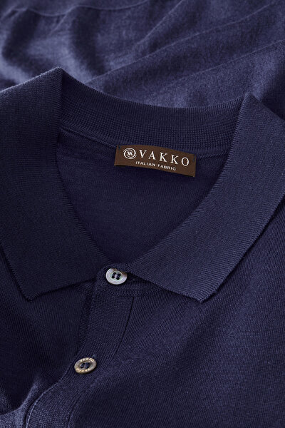 KOYU MAVİ POLO YAKA TRİKO 3