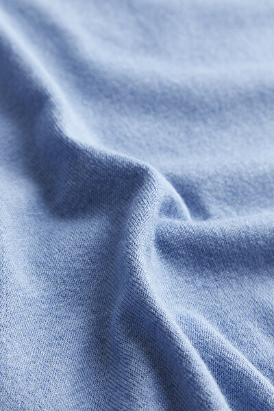 BLUE V NECK TRICOT JERSEY 4