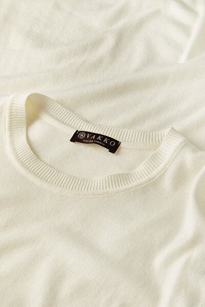 ECRU BASIC / ROUND NECKLINE TRICOT JERSEY 3