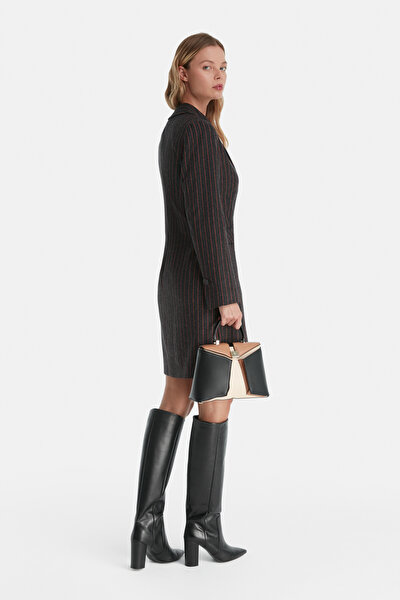NEON ORANGE LONG SLEEVE ABOVE THE KNEE DRESS 4