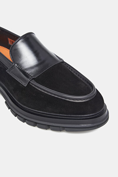 BLACK LEATHER SHOES 4