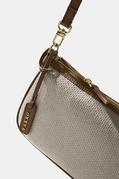 TAN MONOGRAM BAG 5