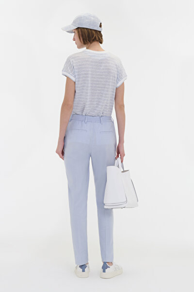 BLUE BASIC / ROUND NECKLINE SHORT SLEEVE TSHIRT 4