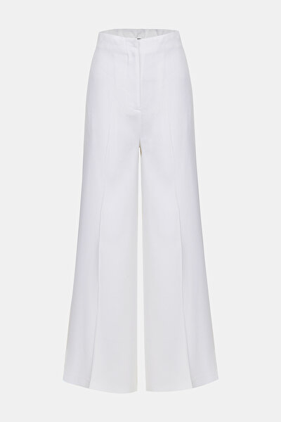 WHITE WIDE LEG TROUSERS 5