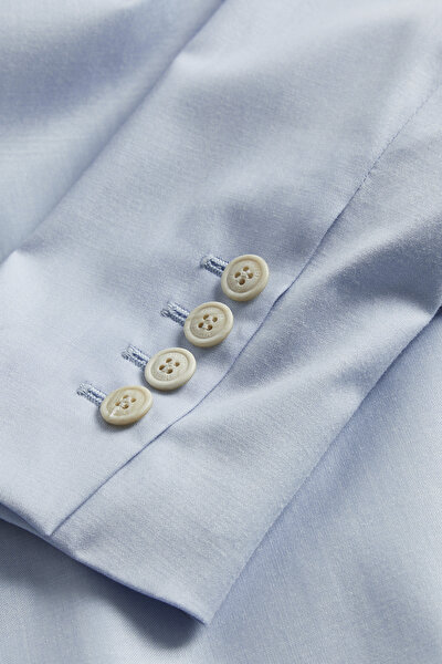 BLUE SURPLICE NECKLINE (CROSS-OVER NECKLINE) JACKET 8