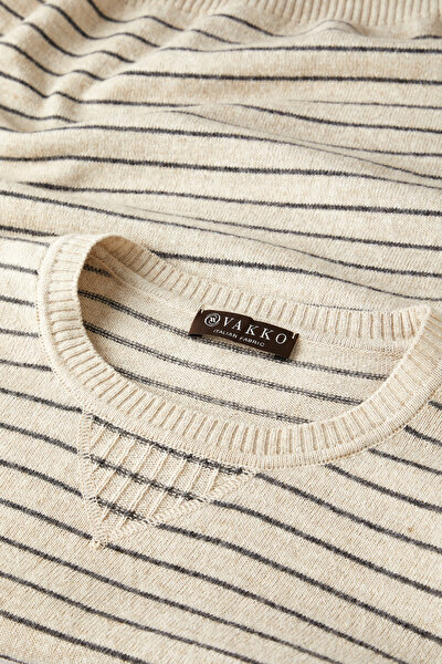 BEIGE BASIC / ROUND NECKLINE TRICOT JERSEY 3