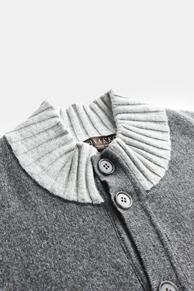 LIGHT GREY TRICOT CARDIGAN 3