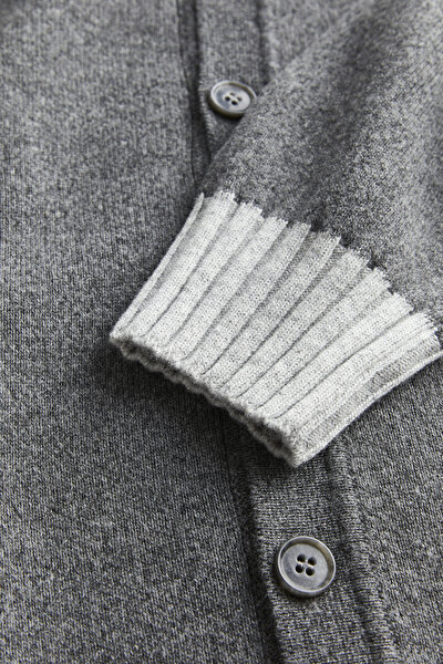 LIGHT GREY TRICOT CARDIGAN 5