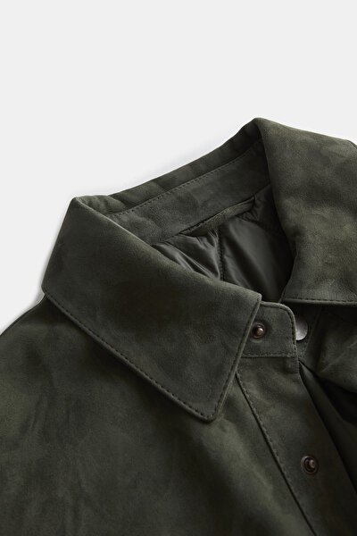 DARK GREEN SUEDE COAT 3