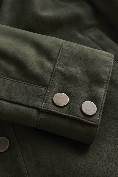 DARK GREEN SUEDE COAT 4
