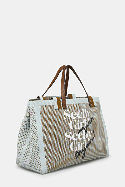 BEIGE DESIGN FILLED BAG 4