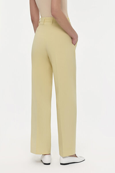 YELLOW WIDE LEG TROUSERS 3