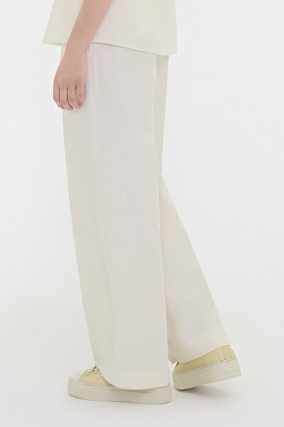 WHITE WIDE LEG TROUSERS 3