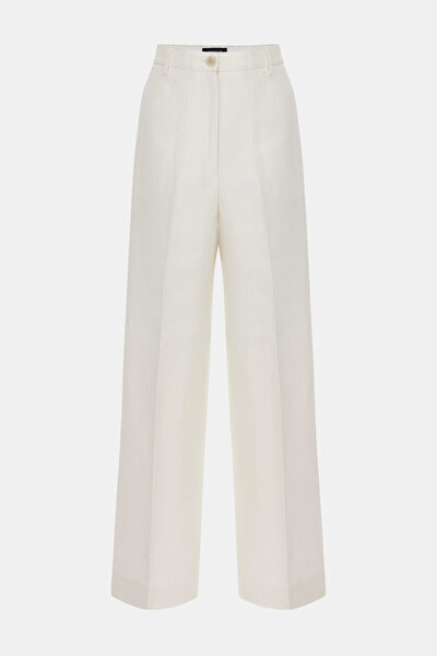 WHITE WIDE LEG TROUSERS 4