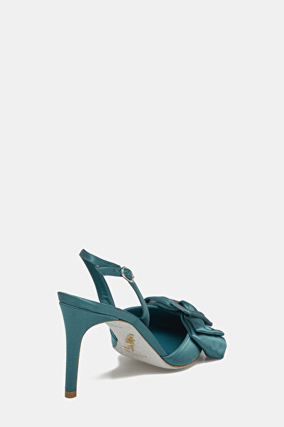 OIL GREEN SATIN SHOE 3