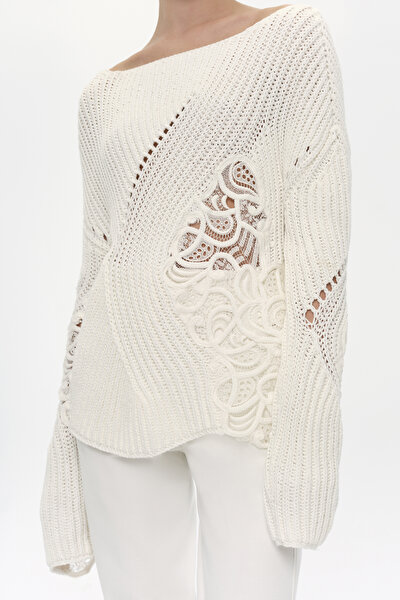 WHITE BOAT NECK JERSEY 5