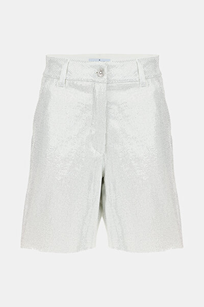 WHITE DESIGN FILLED BERMUDA 5