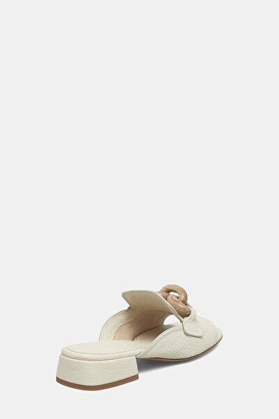 ECRU LEATHER SLIPPER 3