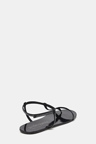 BLACK JEWELLED SANDALS 3