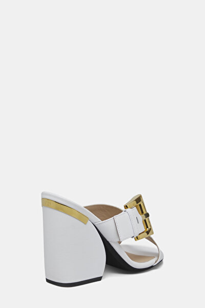 WHITE LEATHER SLIPPER 3