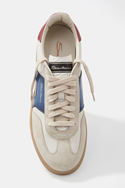 EKRU DERİ SNEAKER 5