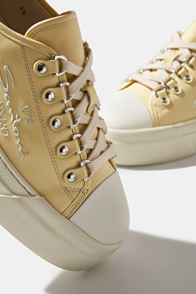 LIGHT YELLOW LEATHER SHOE 5