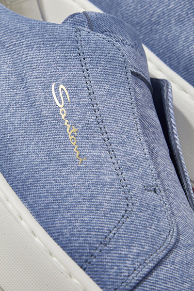 BLUE LEATHER SHOE 5