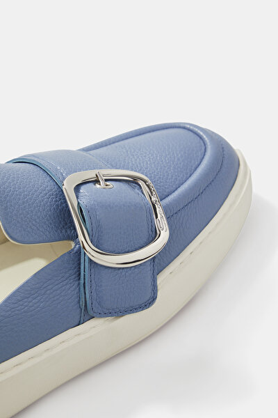 WHITE LEATHER SLIPPER 8