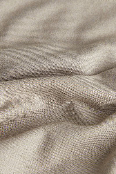 BEIGE BASIC / ROUND NECKLINE LONG SLEEVE TSHIRT 4