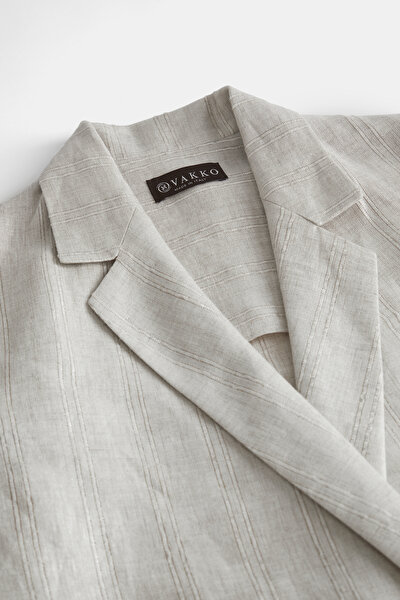 SAND SURPLICE NECKLINE (CROSS-OVER NECKLINE) JACKET 8