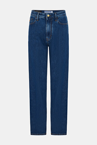 DARK NAVY BLUE STRAIGHT CUT TROUSERS 5