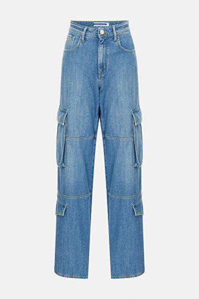 LIGHT BLUE WIDE LEG TROUSERS 4