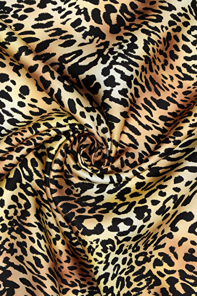 BROWN ANIMAL FIGURED SCARF 3