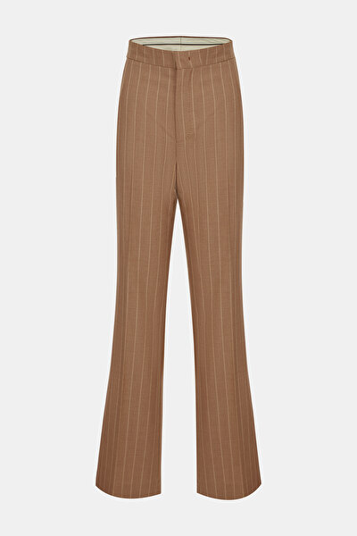 BROWN WIDE LEG TROUSERS 4