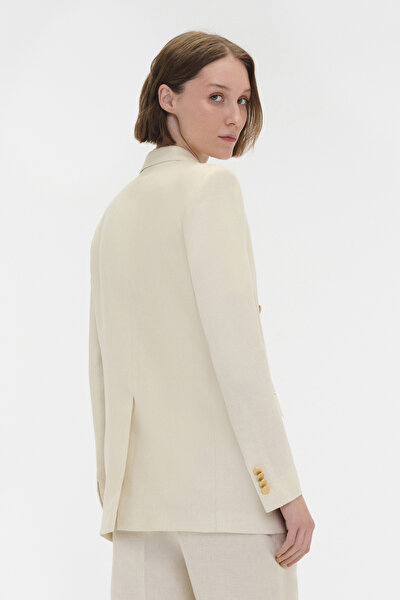 NATURAL SURPLICE NECKLINE (CROSS-OVER NECKLINE) JACKET 4