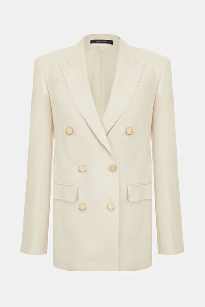NATURAL SURPLICE NECKLINE (CROSS-OVER NECKLINE) JACKET 5