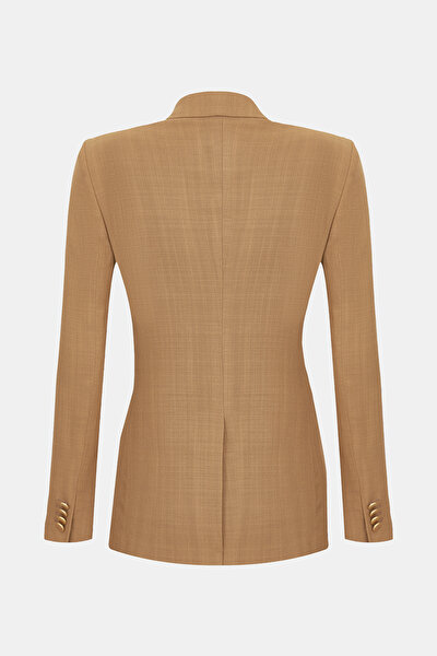BROWN SURPLICE NECKLINE (CROSS-OVER NECKLINE) JACKET 8