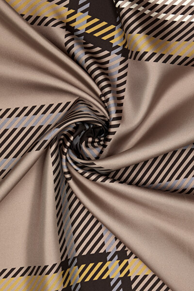 MINK CHECK TWILL SCARF 3