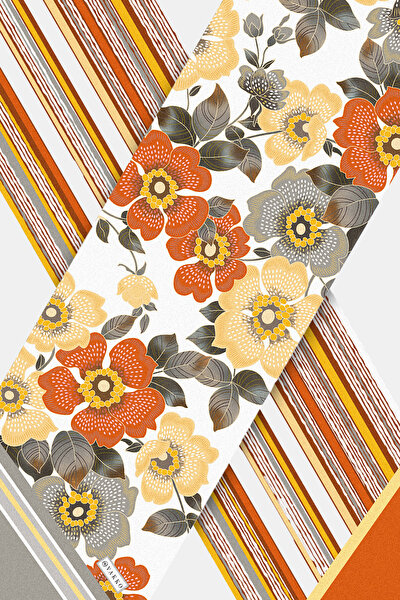 ORANGE TWILL FOULARD 3