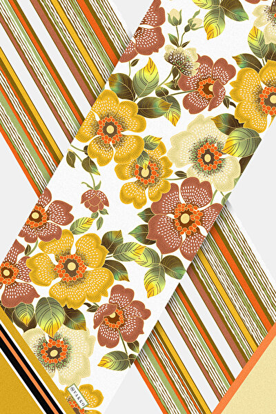 DARK ORANGE TWILL FOULARD 3